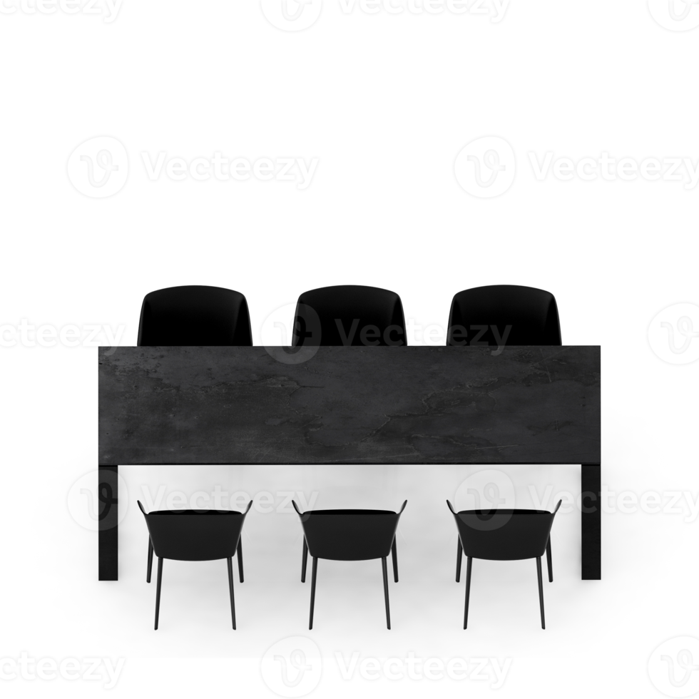 Isometric Table set Perspective 3D render png