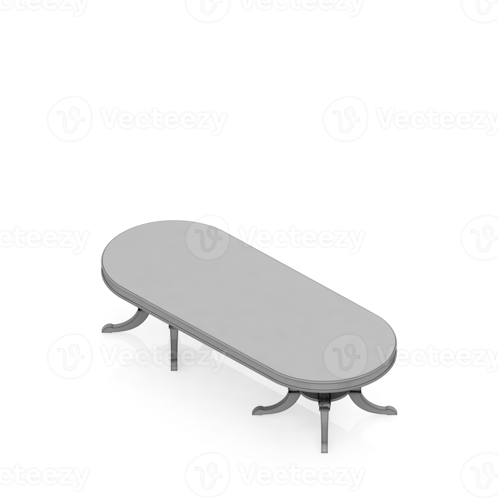 Isometric Table set Perspective 3D render png