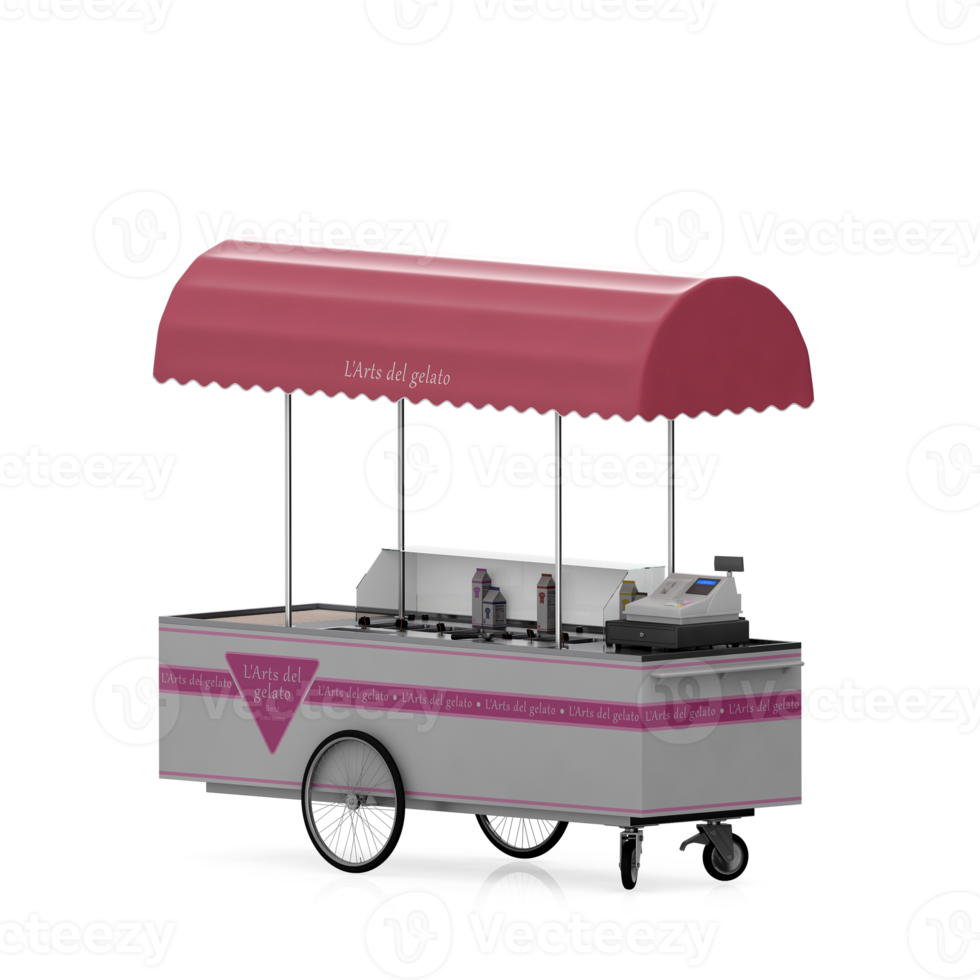 Isometric Street food 3d Render png