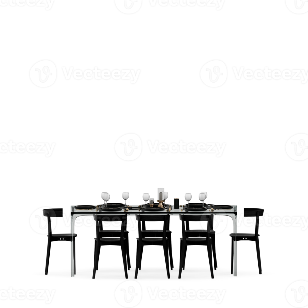 isometrische tafel reeks voorkant 3d geven png