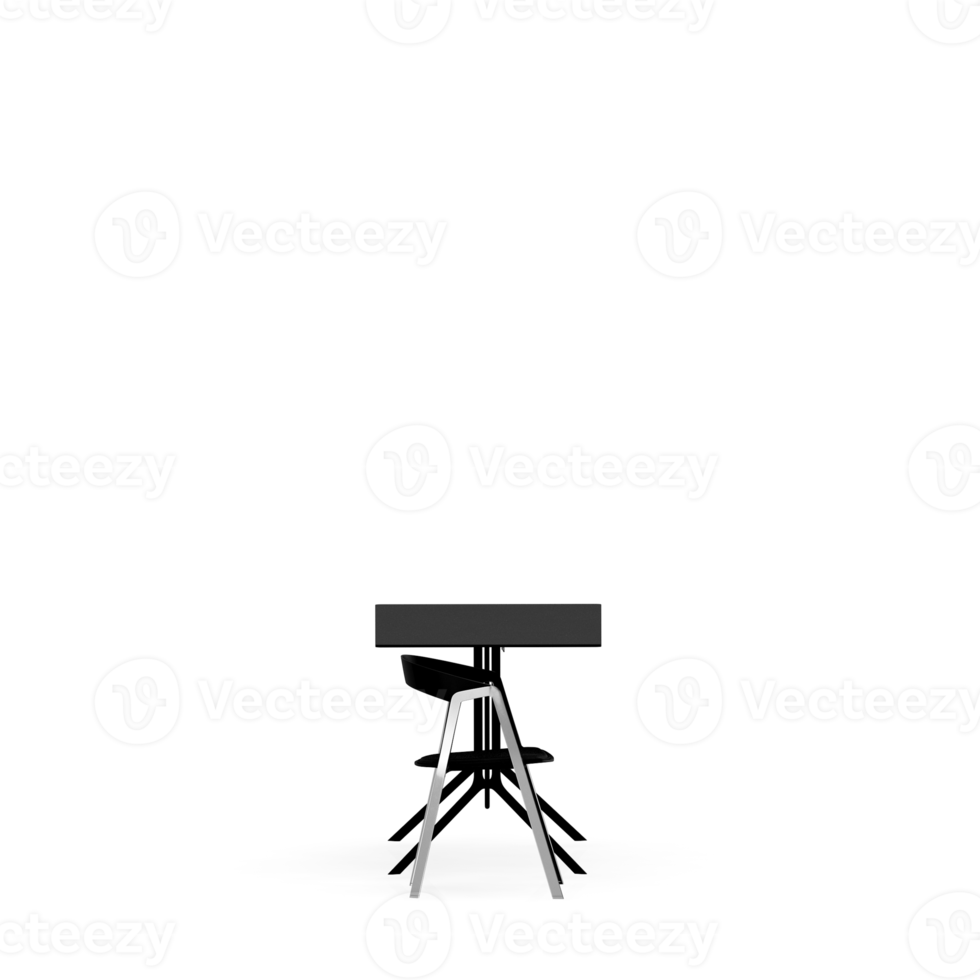 Isometric Table set front 3D render png