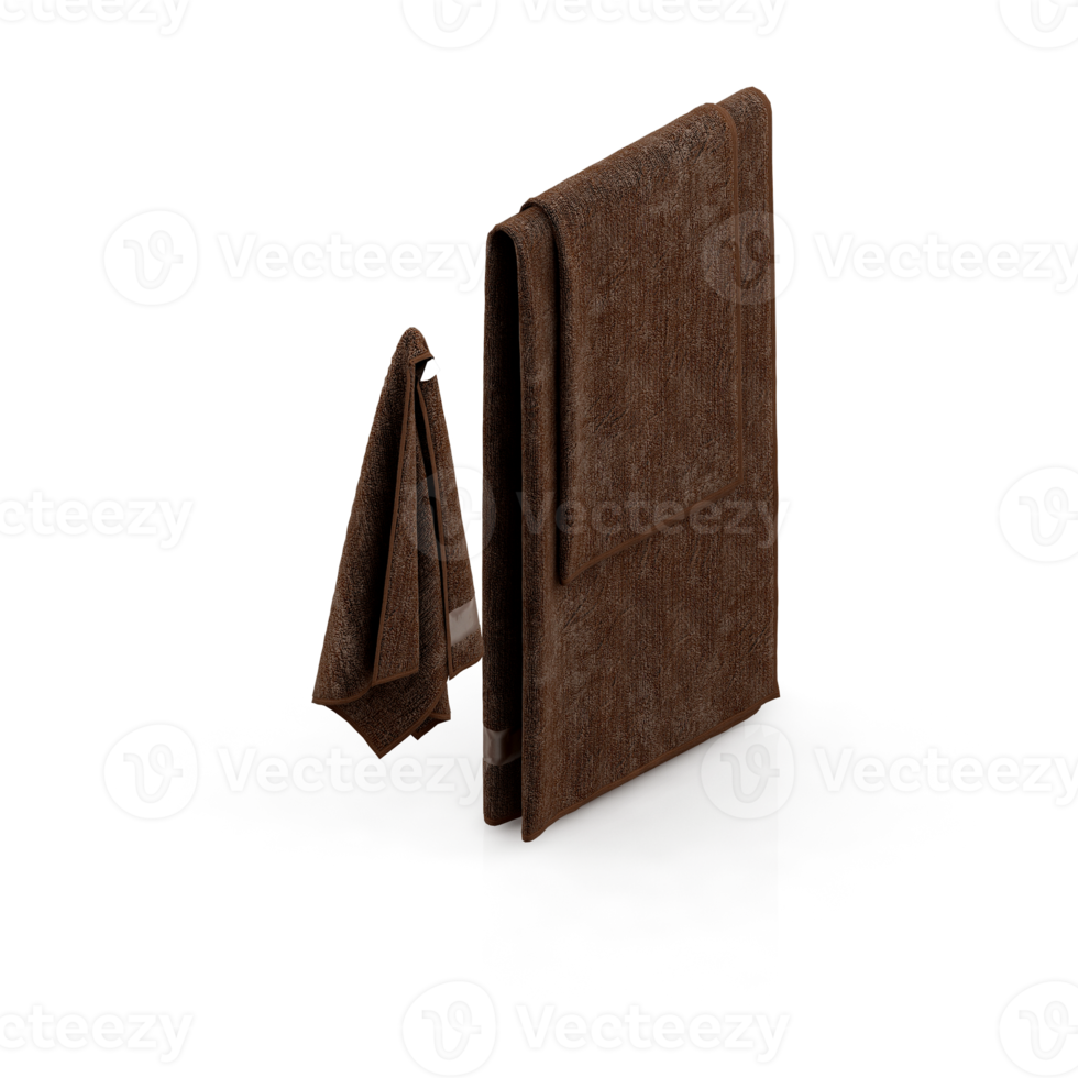 Isometric towels 3D isolated render png