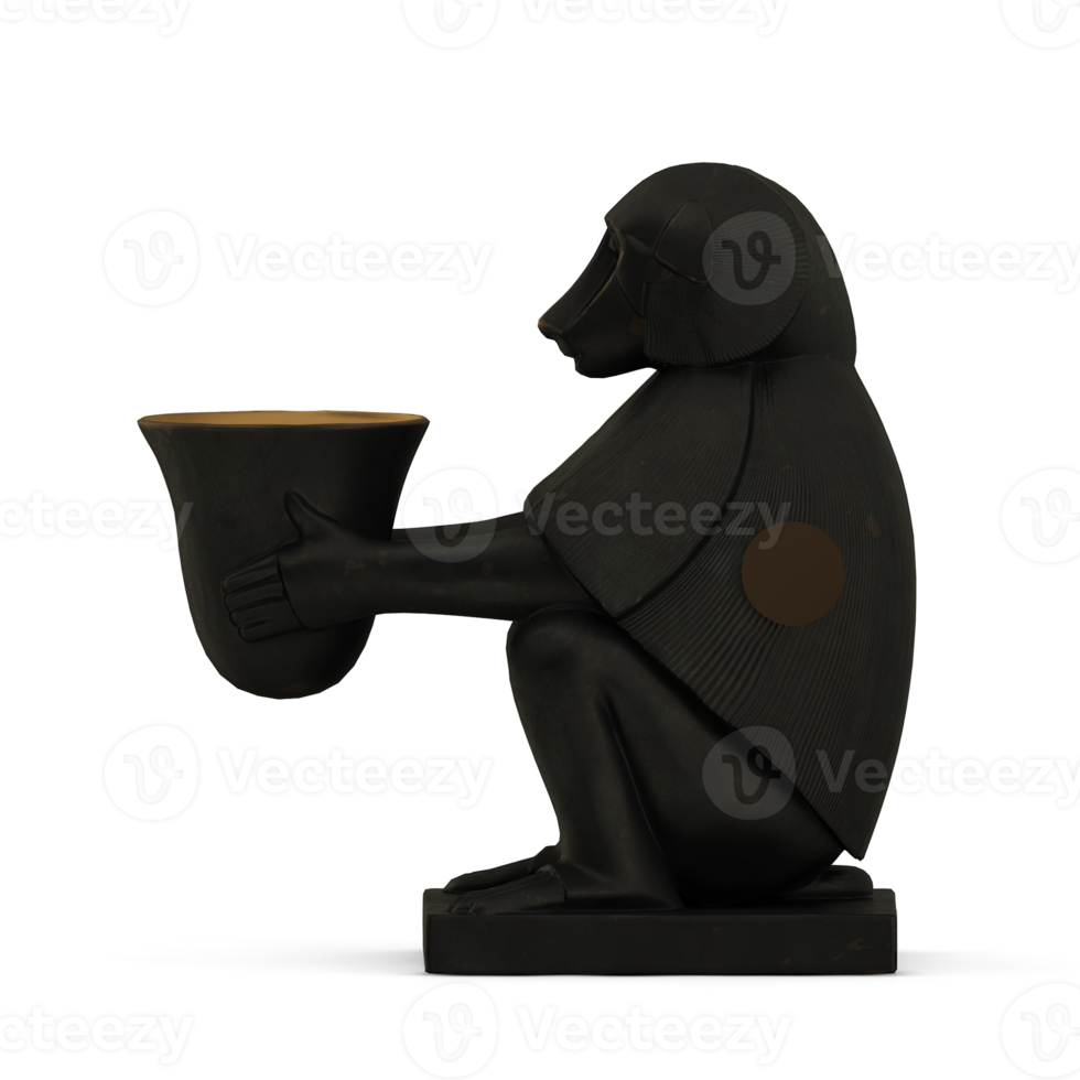 Isometric Statue 3D isolated render png