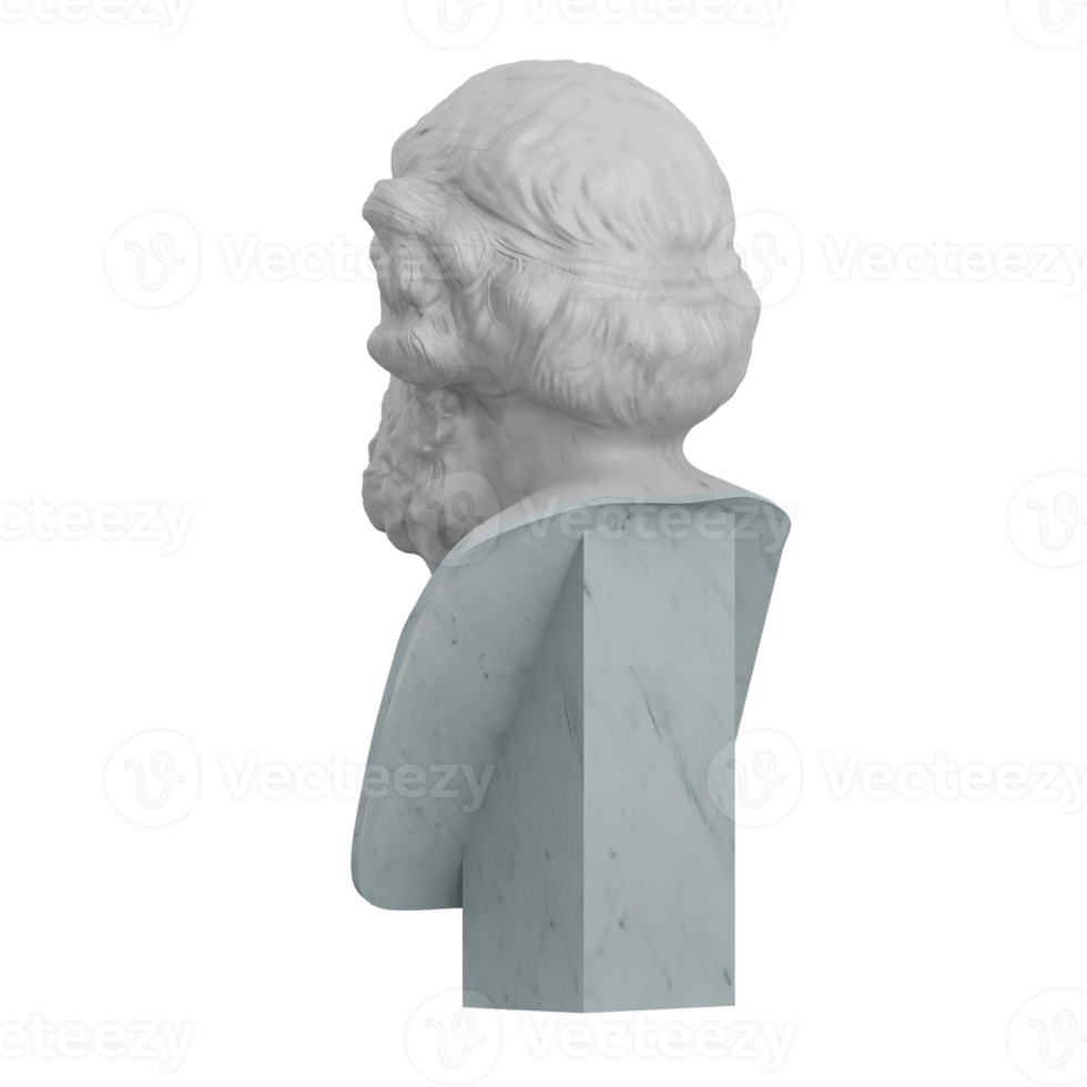 estátua isométrica 3d renderização isolada png