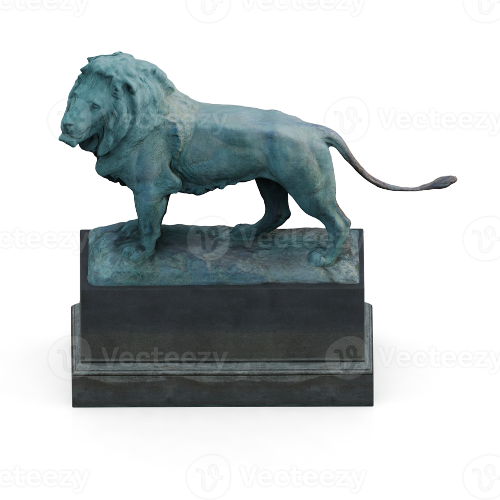 isometrische statue 3d isoliert rendern png