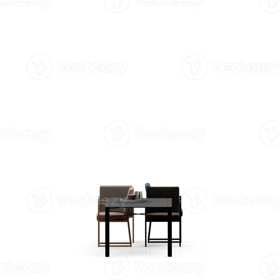 Isometric Table set Perspective 3D render png