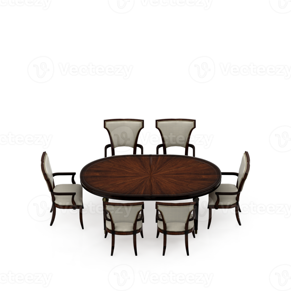 Isometric Table set Perspective 3D render png