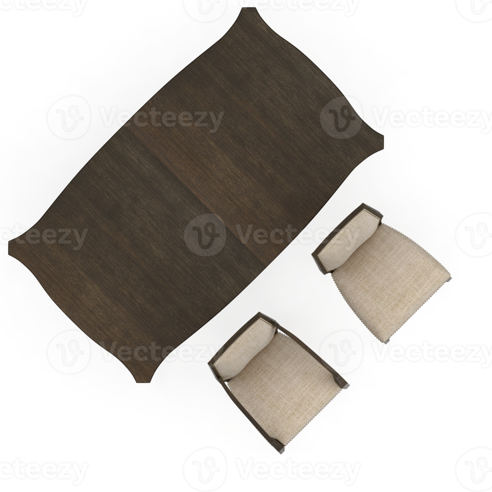 isometrischer tisch set top 3d rendern png