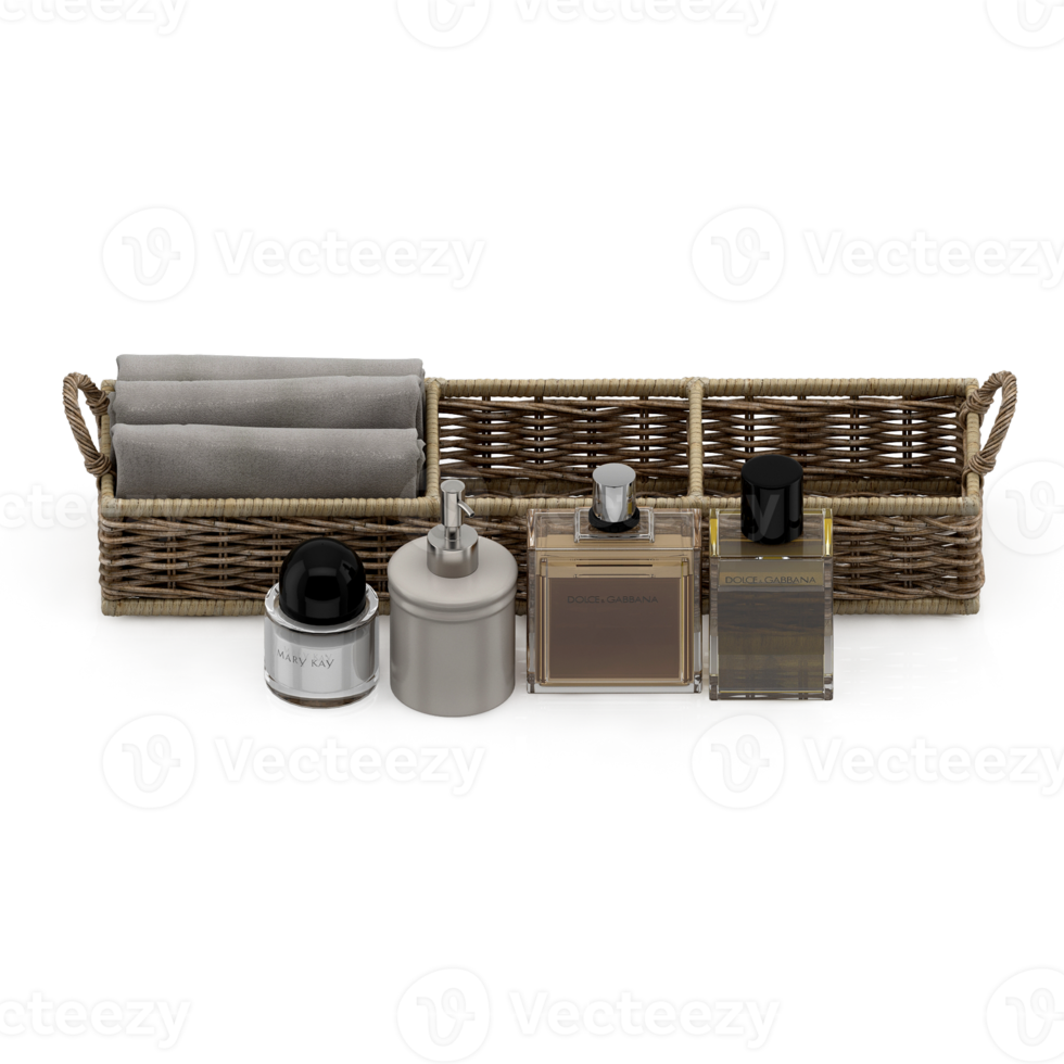 Isometric towels 3D isolated render png