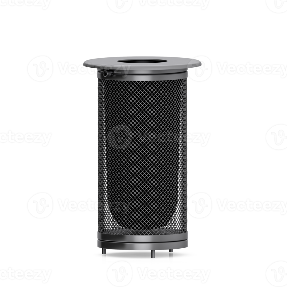 Isometric Trash Cans 3D Render png
