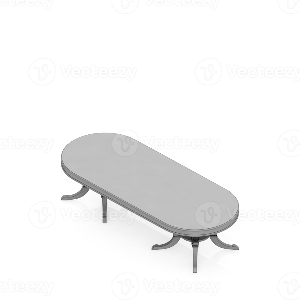 Isometric Table set Perspective 3D render png