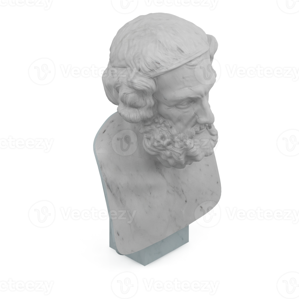 Isometric Statue 3D isolated render png