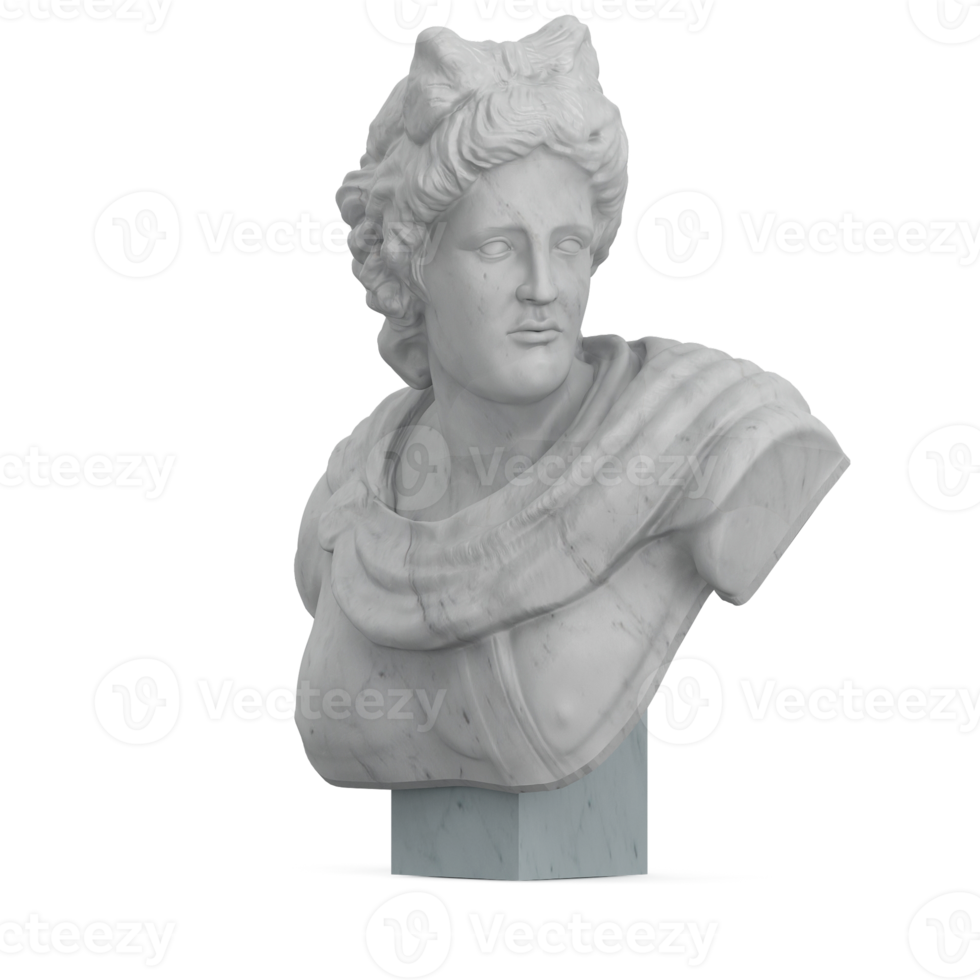 Isometric Statue 3D isolated render png