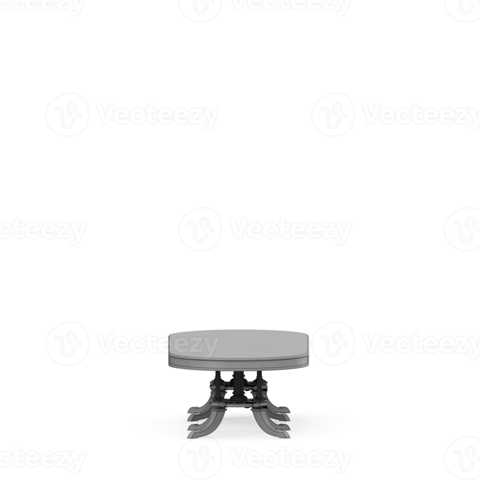 Isometric Table set front 3D render png