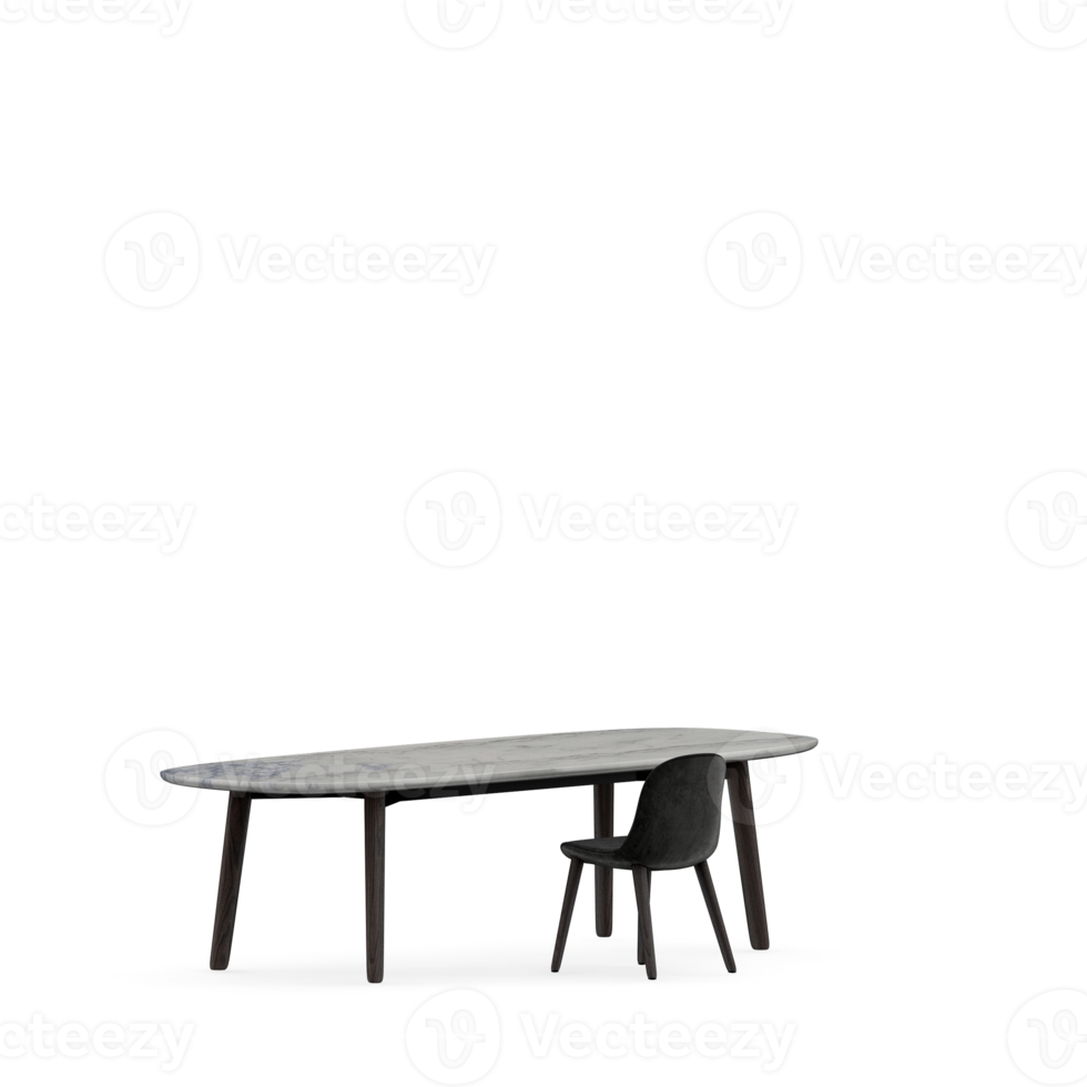 Isometric Table set front 3D render png