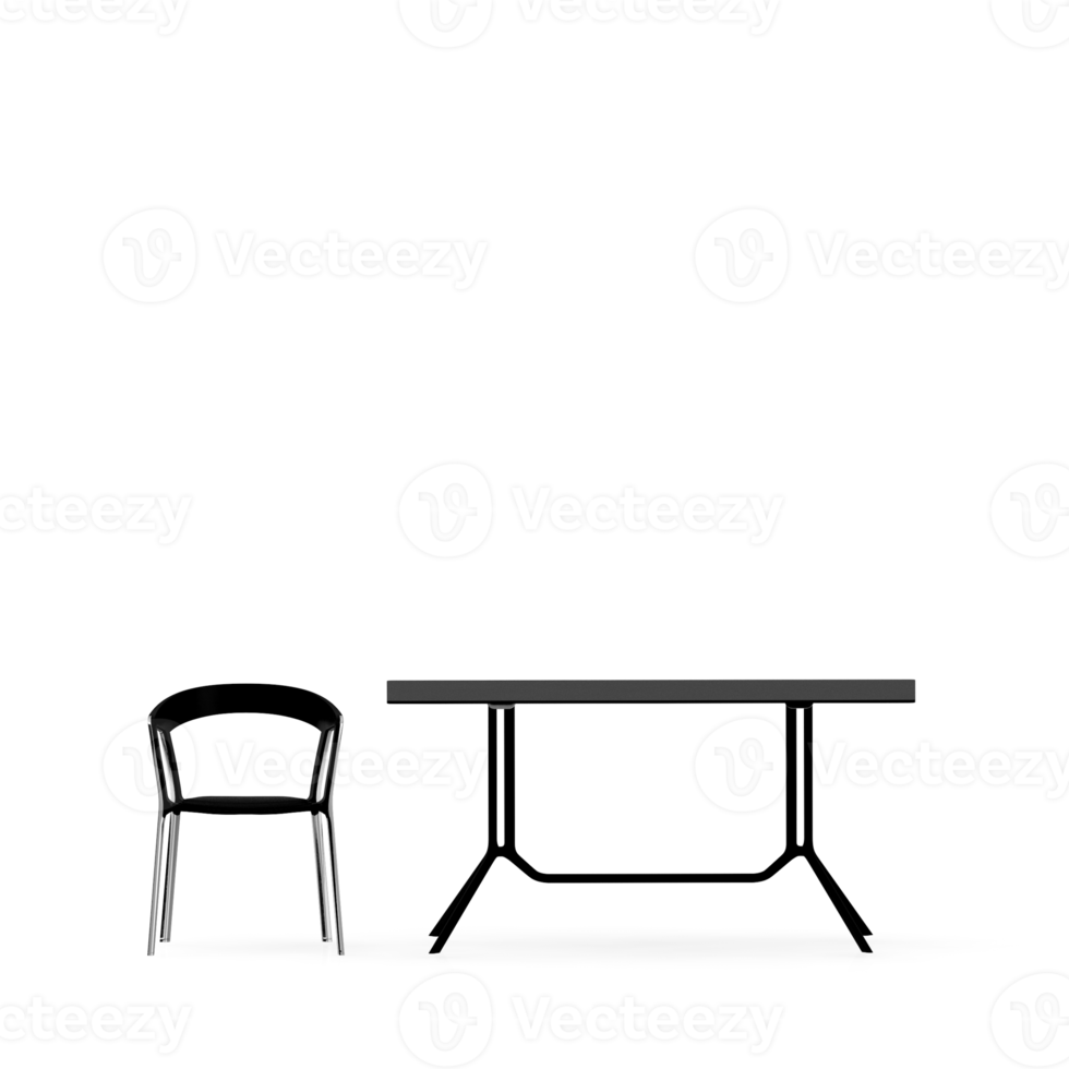 Isometric Table set front 3D render png
