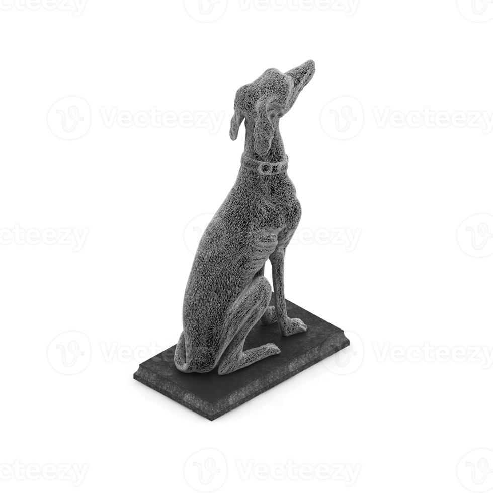 Isometric Statue 3D isolated render png