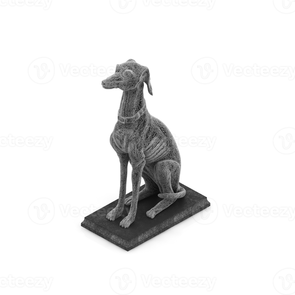Isometric Statue 3D isolated render png