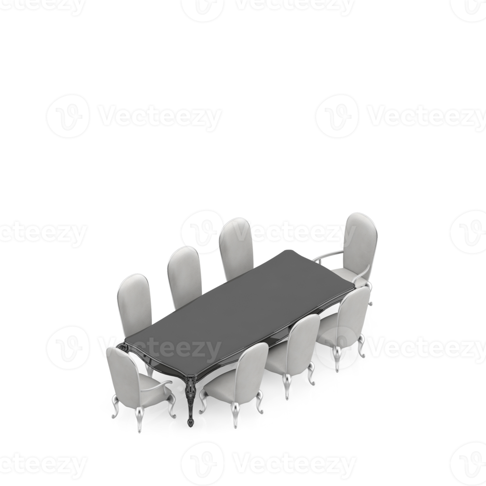 isometrico tavolo impostato prospettiva 3d rendere png