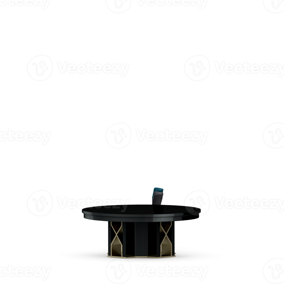 Isometric Table set front 3D render png