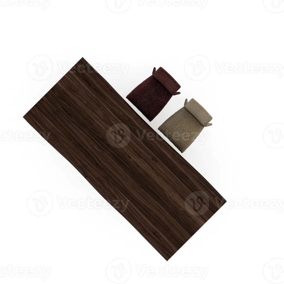 Isometric Table set Top 3D render png