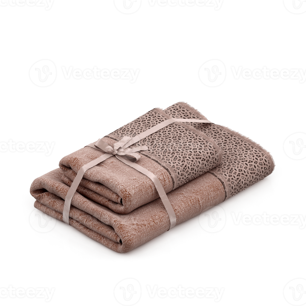 Isometric towels 3D isolated render png