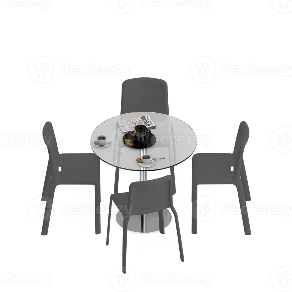 isometrico tavolo impostato prospettiva 3d rendere png