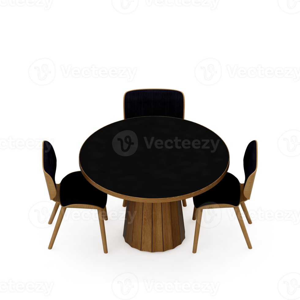 Isometric Table set Perspective 3D render png