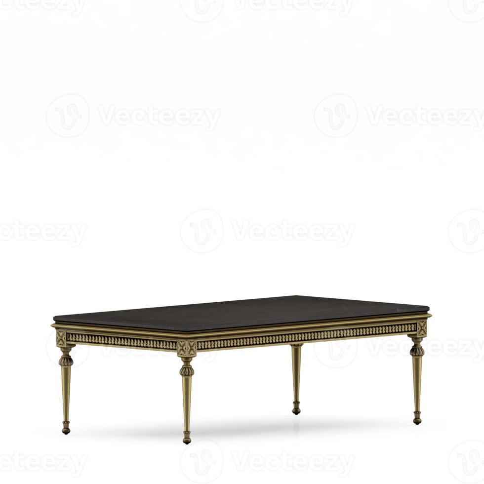Isometric Table set front 3D render png