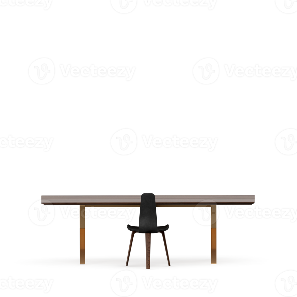 Isometric Table set front 3D render png