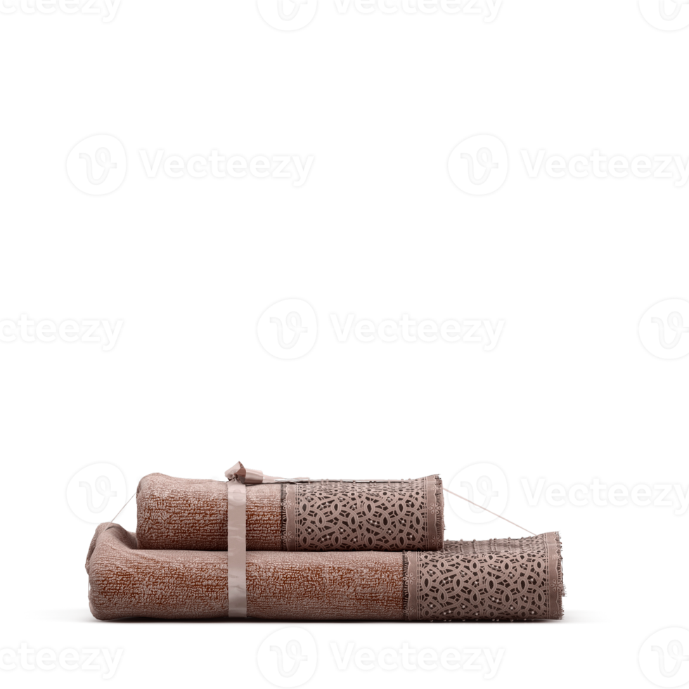 Isometric towels 3D isolated render png