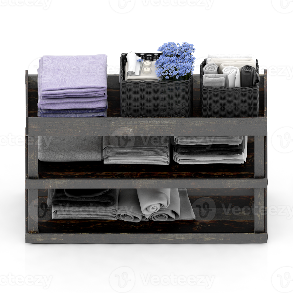 Isometric towels 3D isolated render png