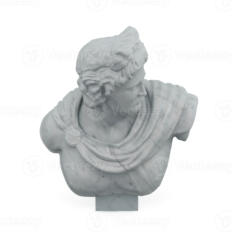 isometrische statue 3d isoliert rendern png