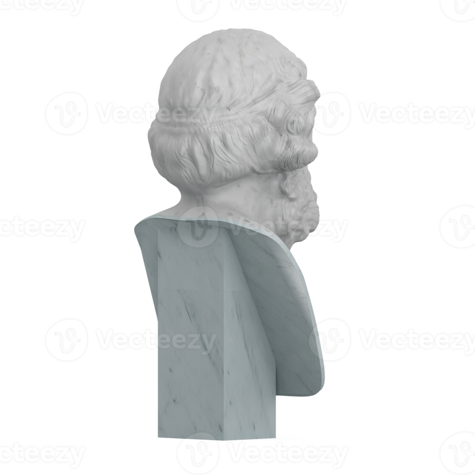 estátua isométrica 3d renderização isolada png