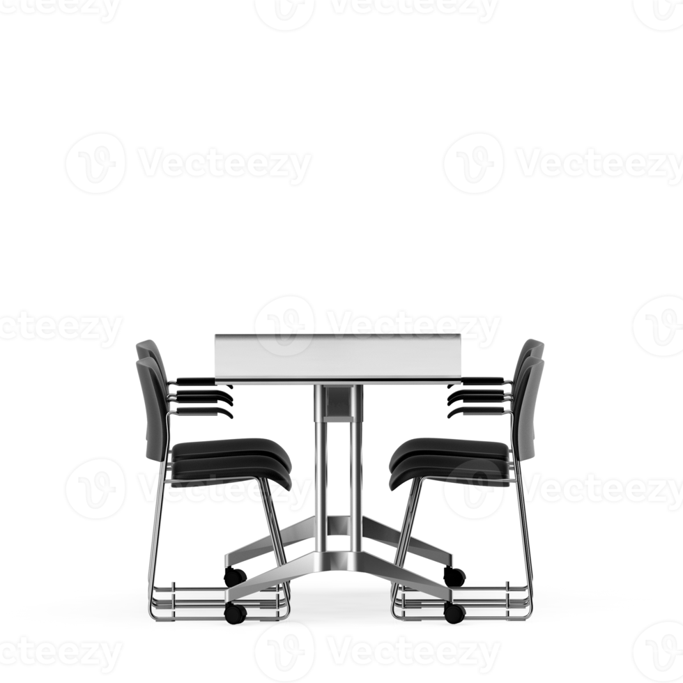Isometric Table set front 3D render png