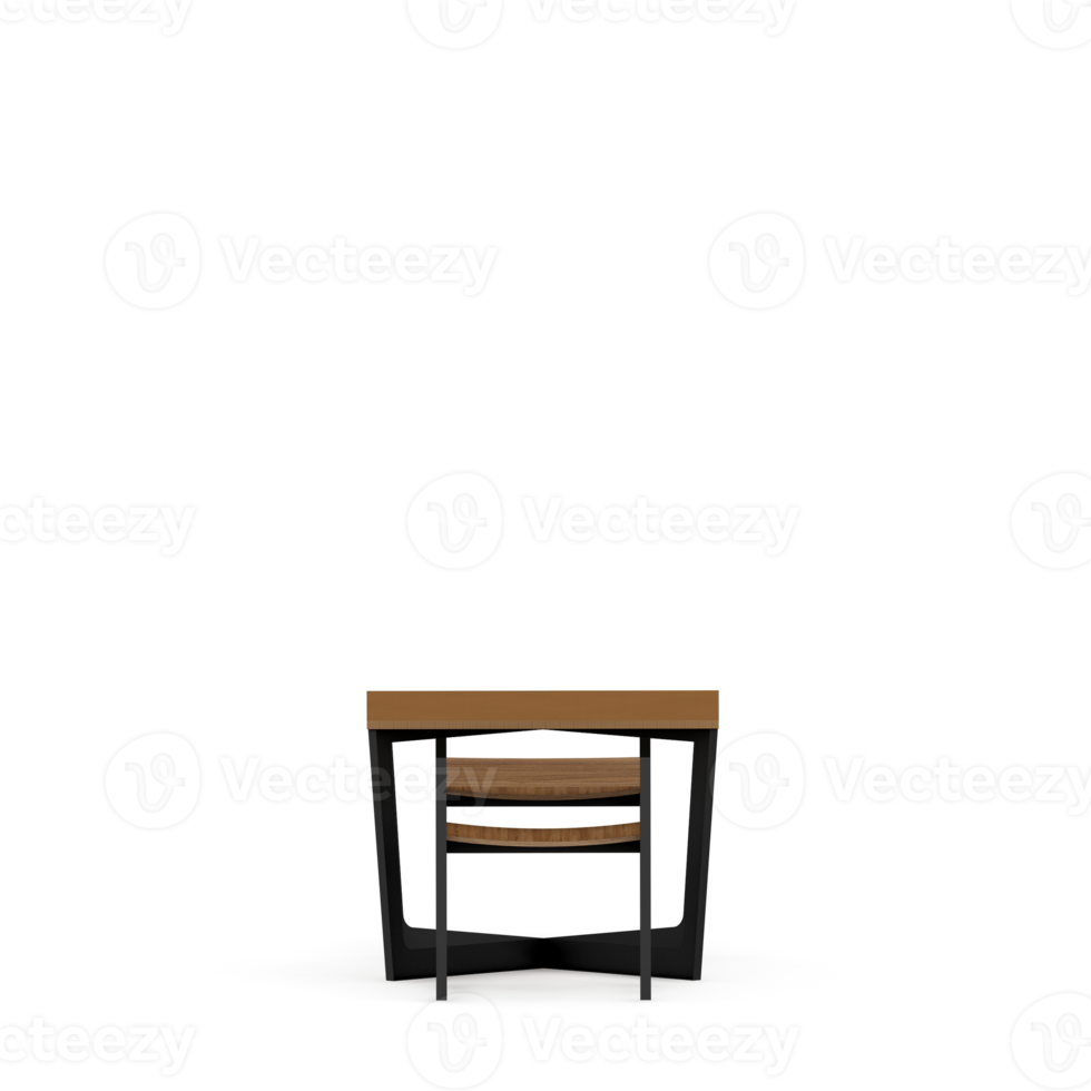 Isometric Table set front 3D render png