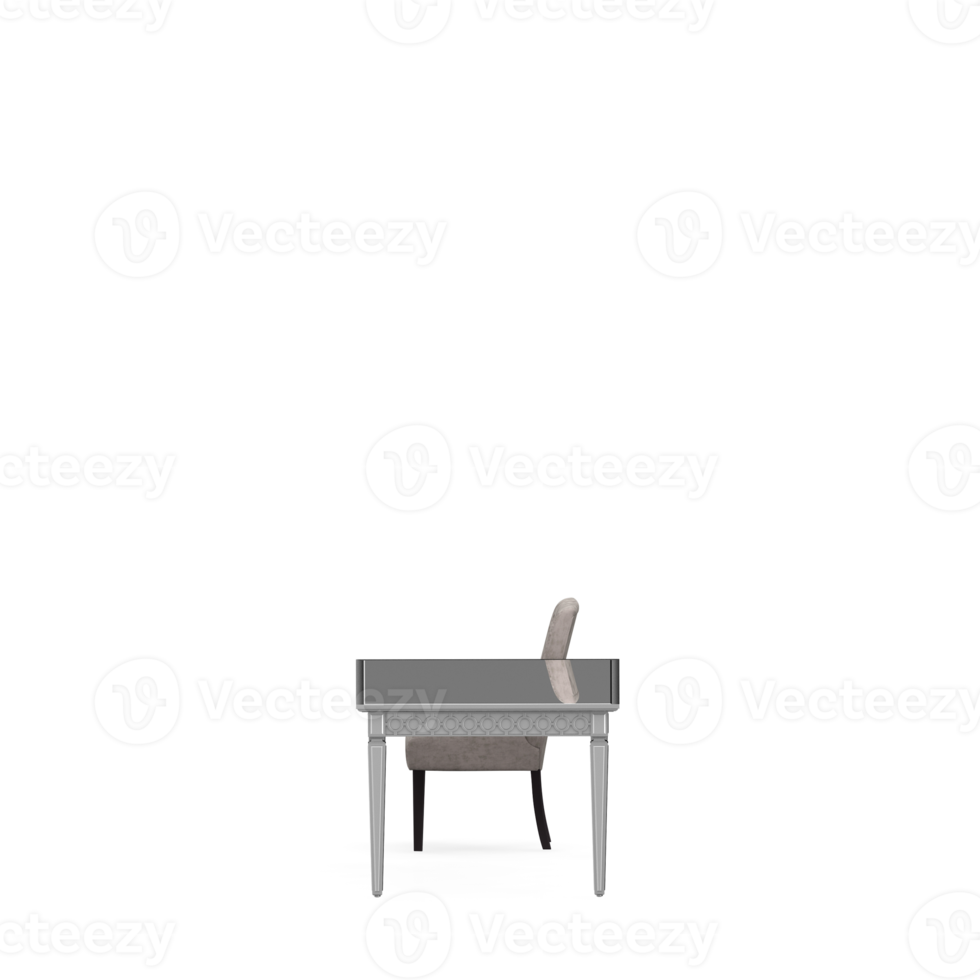 Isometric Table set front 3D render png