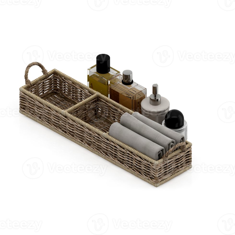 Isometric towels 3D isolated render png