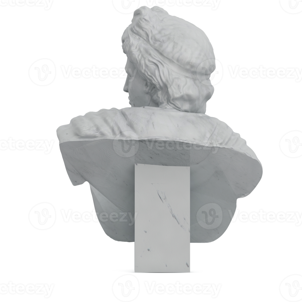 Isometric Statue 3D isolated render png