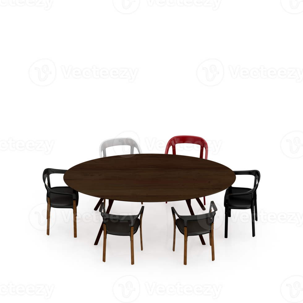 Isometric Table set Perspective 3D render png