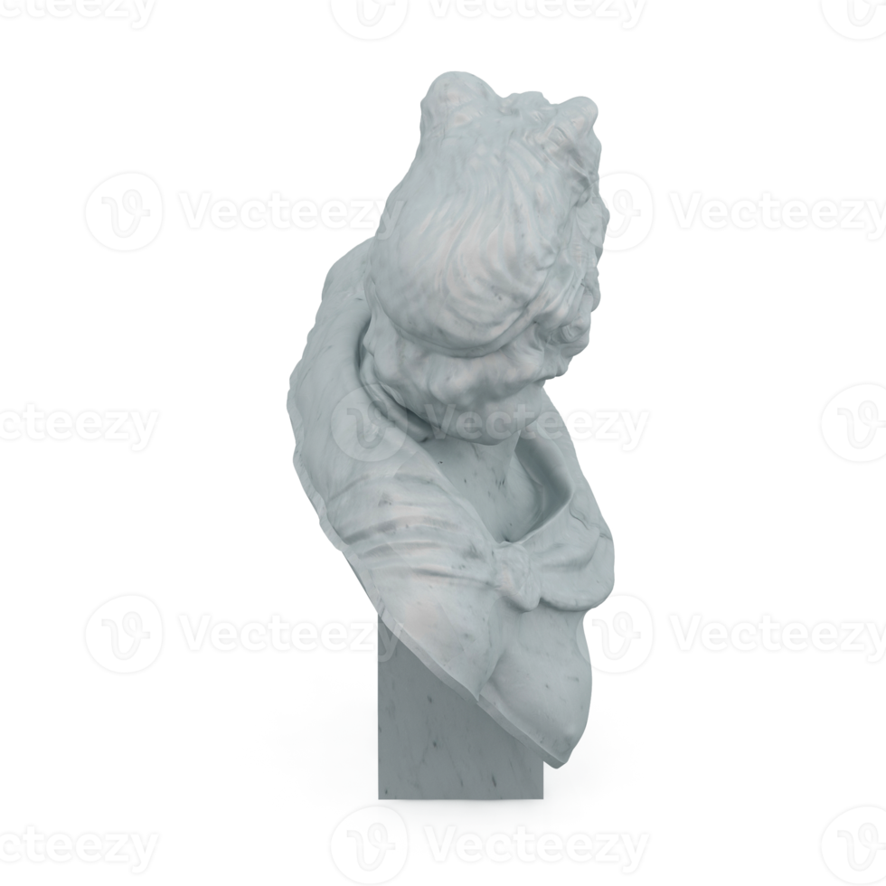 Isometric Statue 3D isolated render png