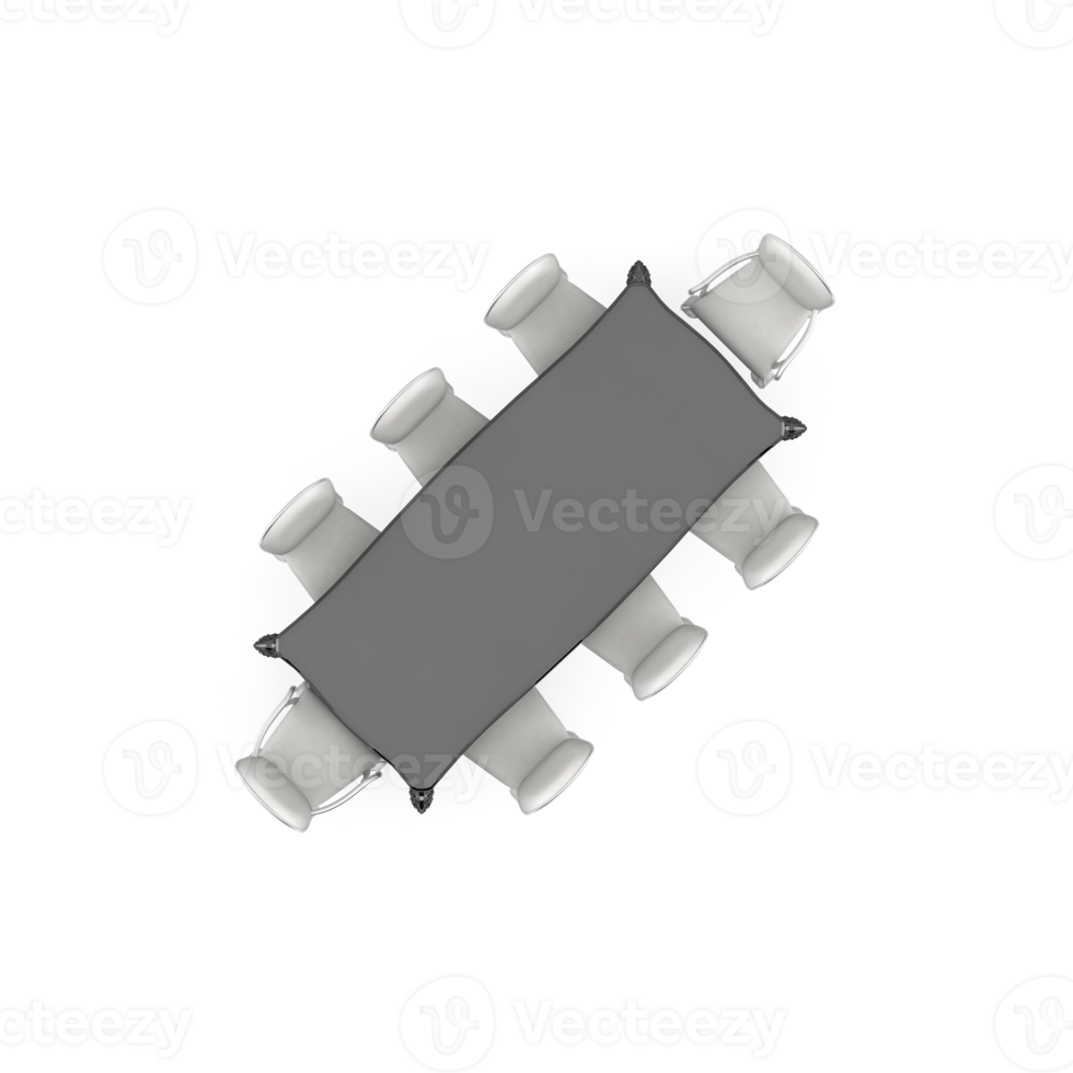 isometrisk tabell uppsättning topp 3d framställa png