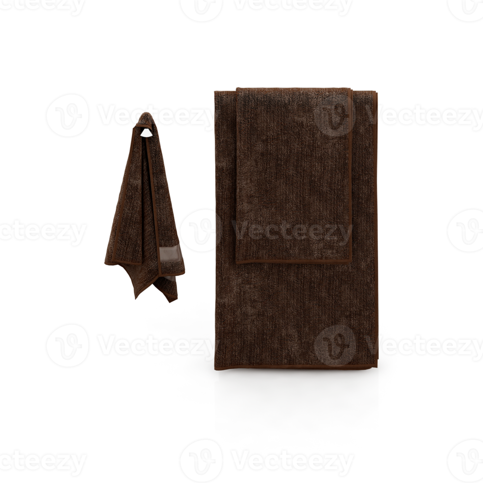 Isometric towels 3D isolated render png