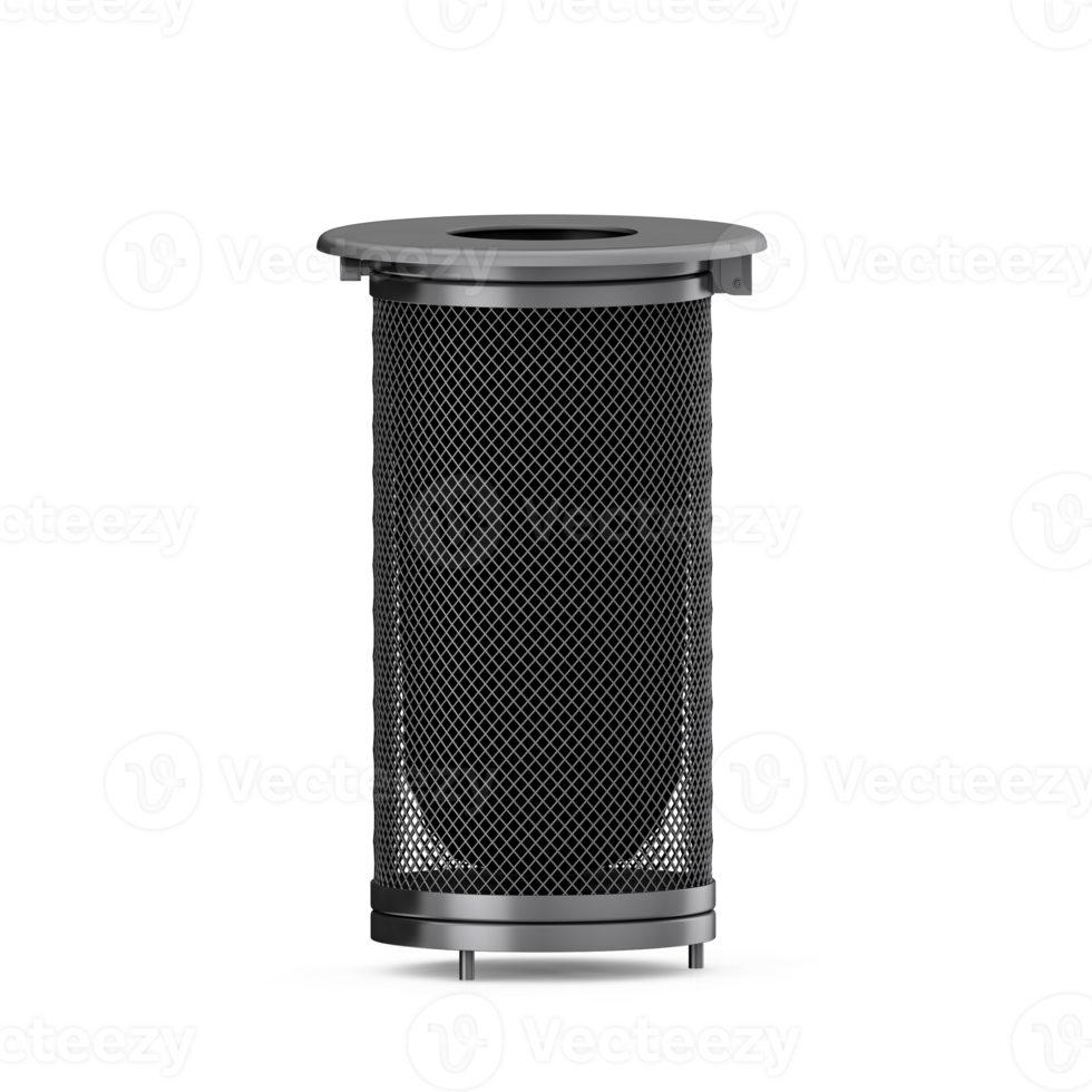 Isometric Trash Cans 3D Render png