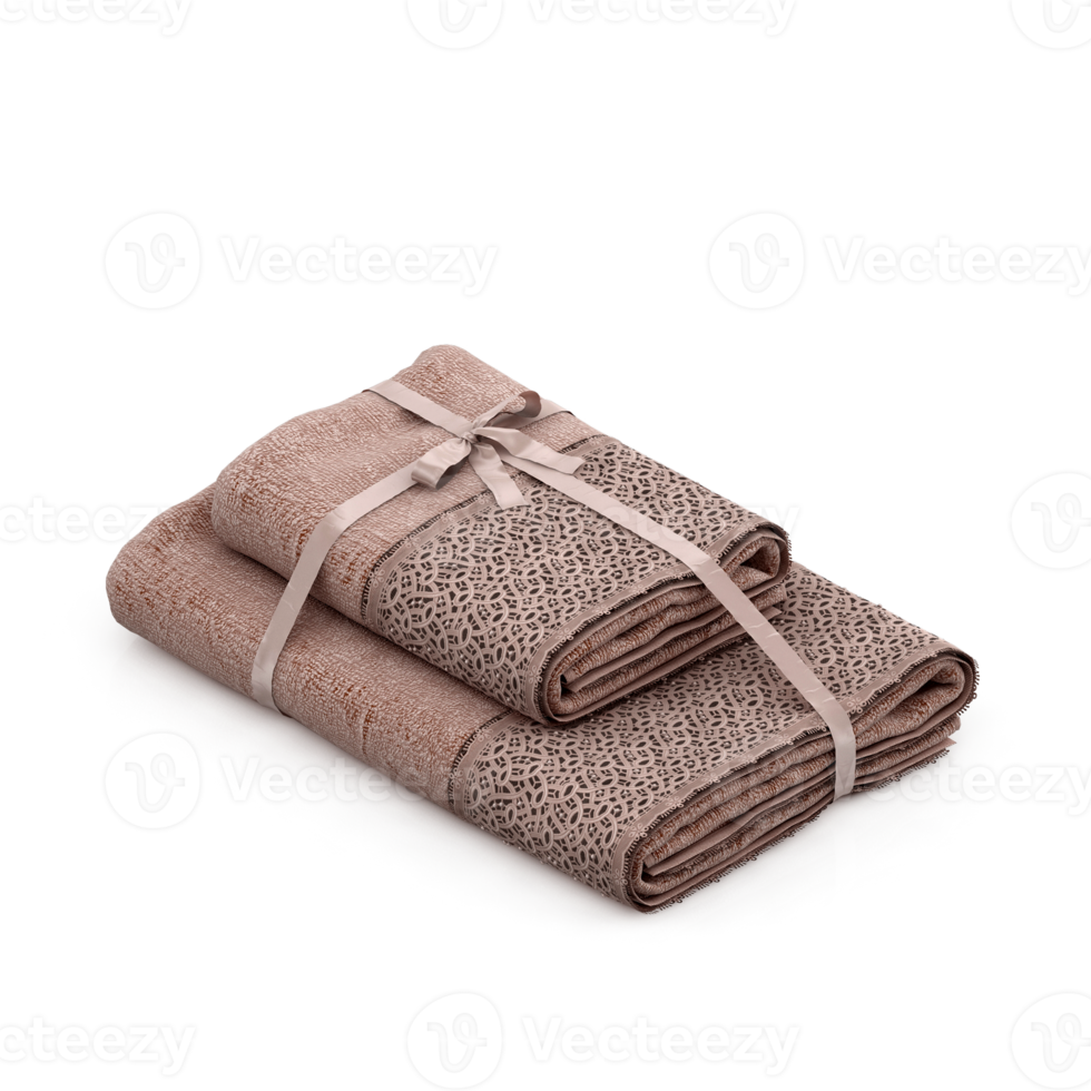 Isometric towels 3D isolated render png