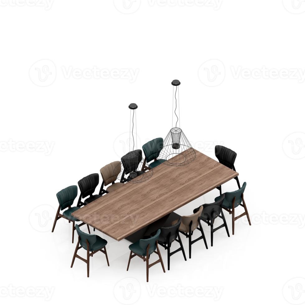 isometrische tafel reeks perspectief 3d geven png