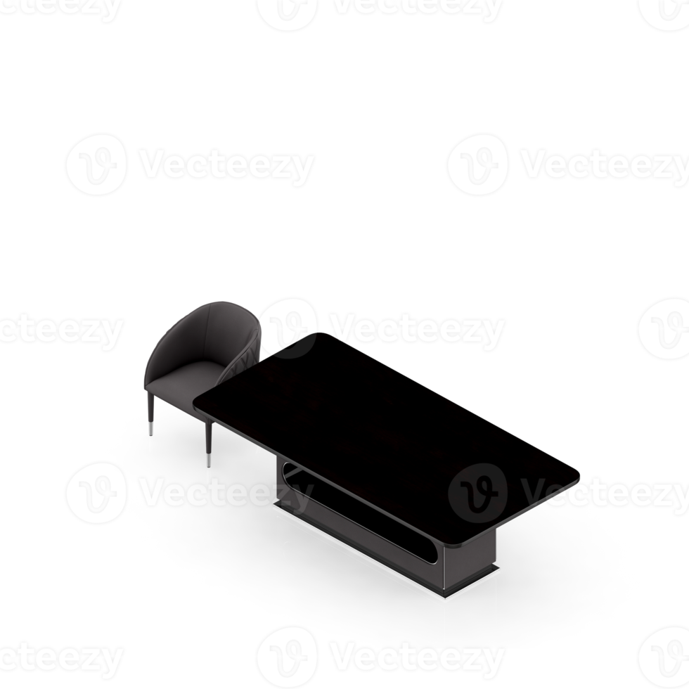 Isometric Table set Perspective 3D render png