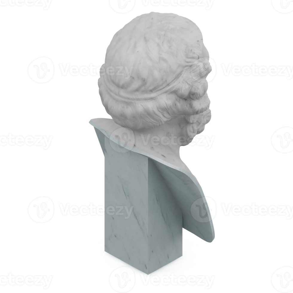 Isometric Statue 3D isolated render png