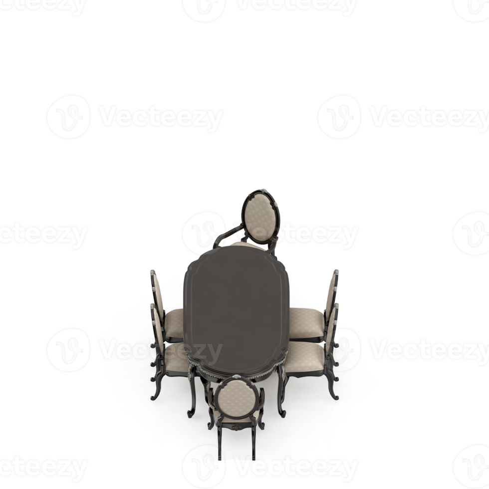Isometric Table set Perspective 3D render png