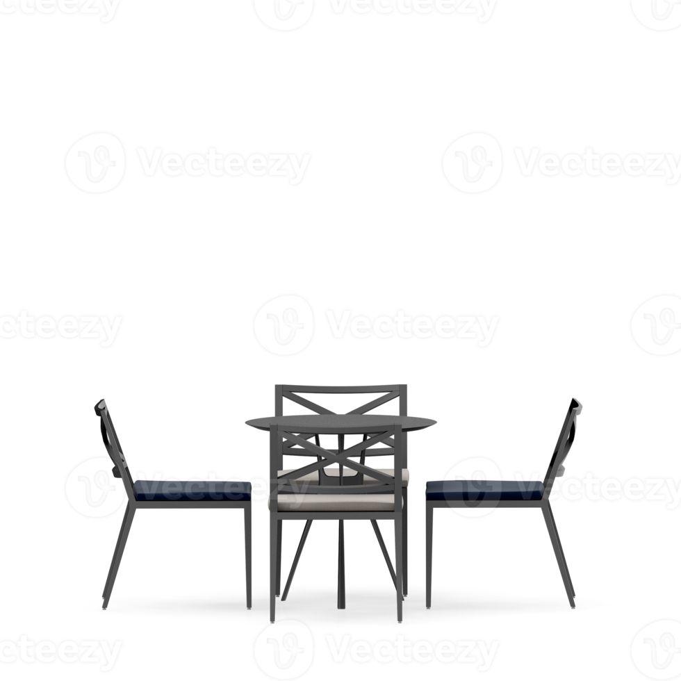 table isométrique set rendu 3d avant png